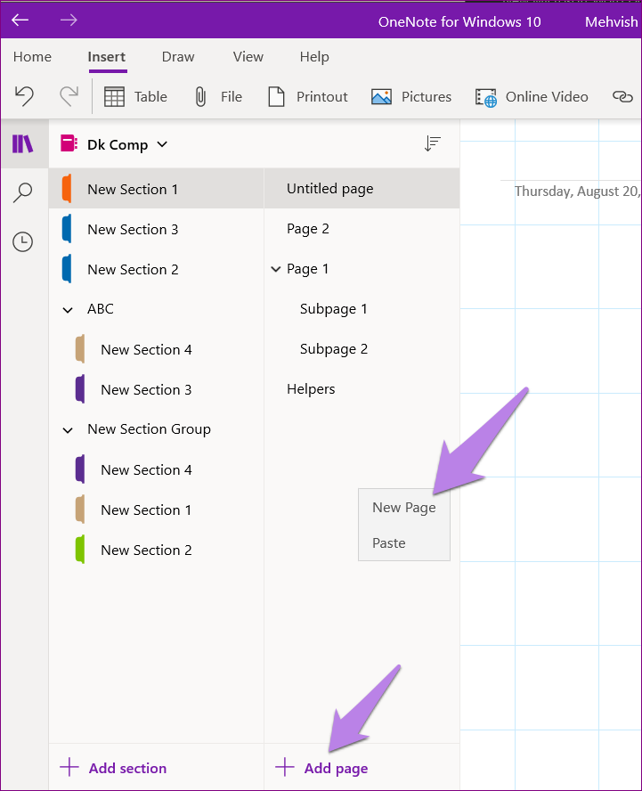 sort onenote for mac pages by date modified